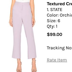 Textured crepe mini kick flare pant